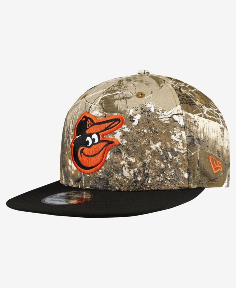 Men's Camo Baltimore Orioles Realtree Orange Pop 9FIFTY Snapback Hat