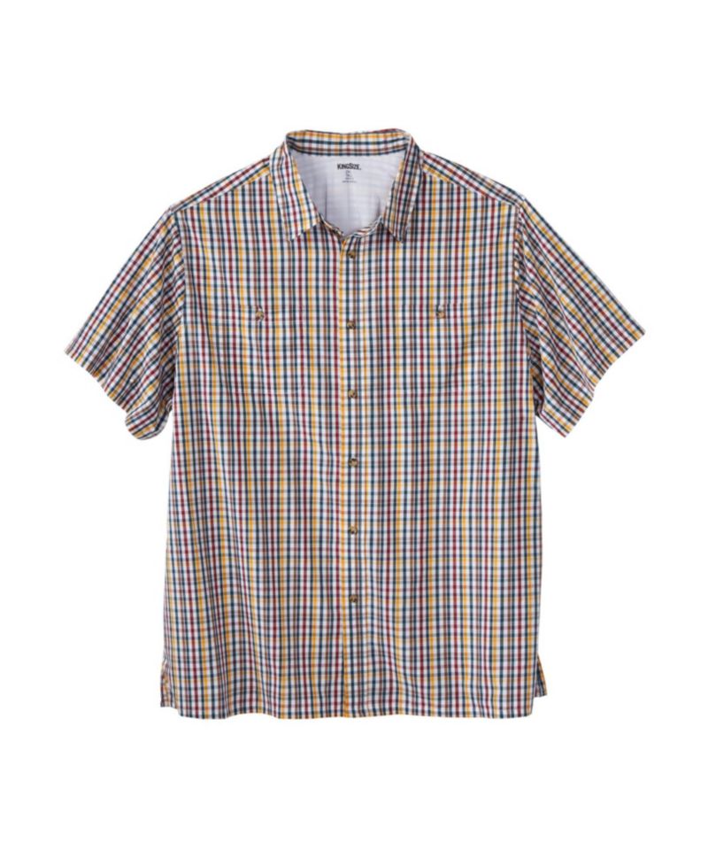 Men's Wrinkle-Resistant Short Sleeve Button Down, Printed