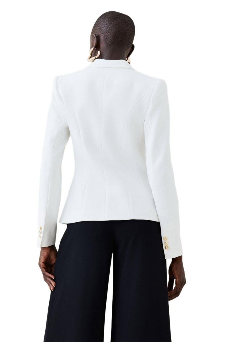 Women's Tailored Button Military Blazer