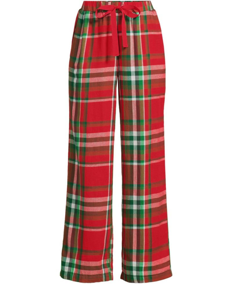 Women's Flannel Wide Leg Sleep Pants
