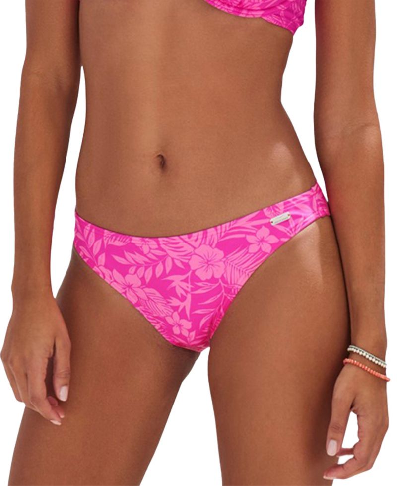 Women's Floral Print Classic Bikini Mid-Rise Swim Bottom