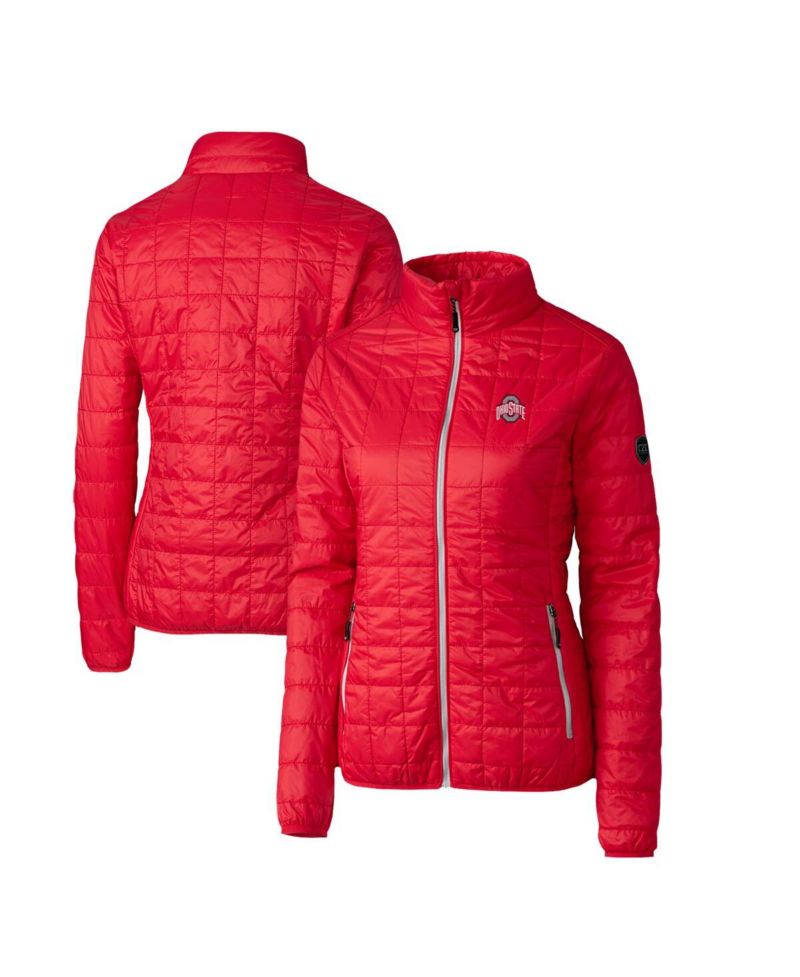 Women's Red Ohio State Buckeyes Rainier Eco Insulated Puffer Full-Zip Jacket