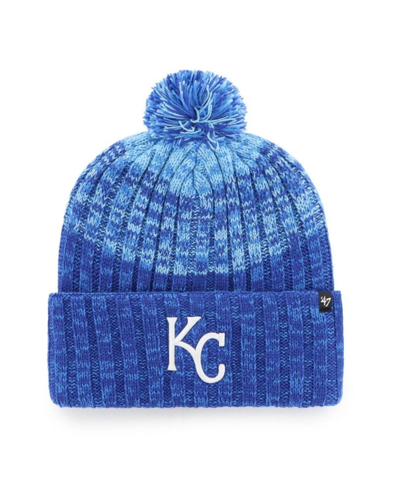 Men's Royal Kansas City Royals Cascade Cuffed Knit Hat with Pom