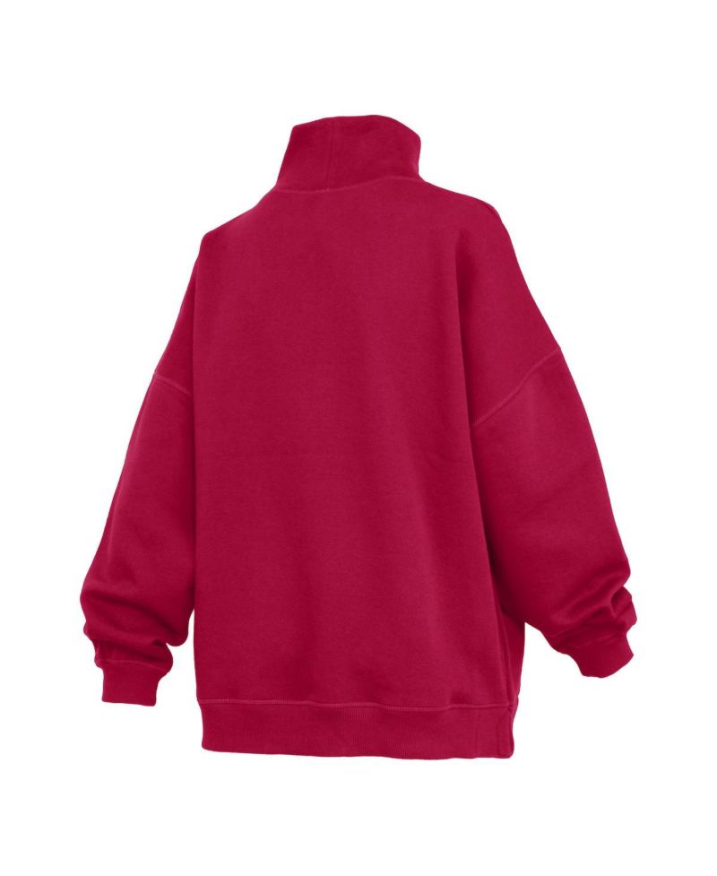 Women's Crimson Alabama Crimson Tide Oversized Mock Neck Sweatshirt