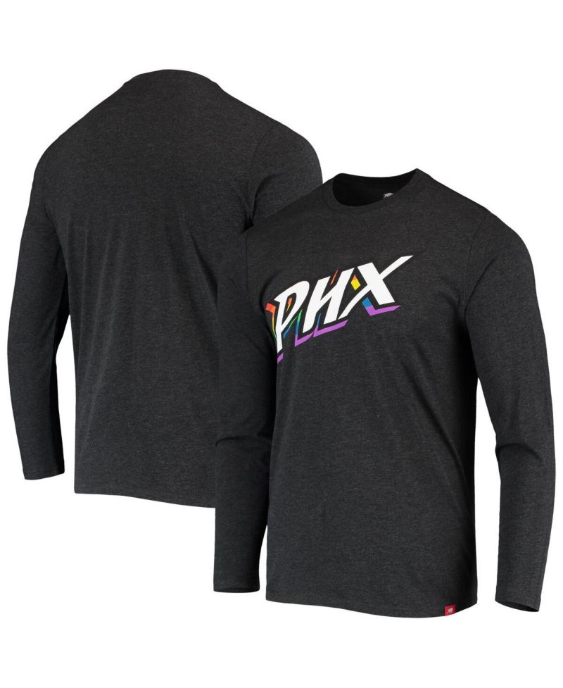 Men's and Women's Heathered Black Phoenix Mercury Pride Tri-Blend Long Sleeve T-Shirt