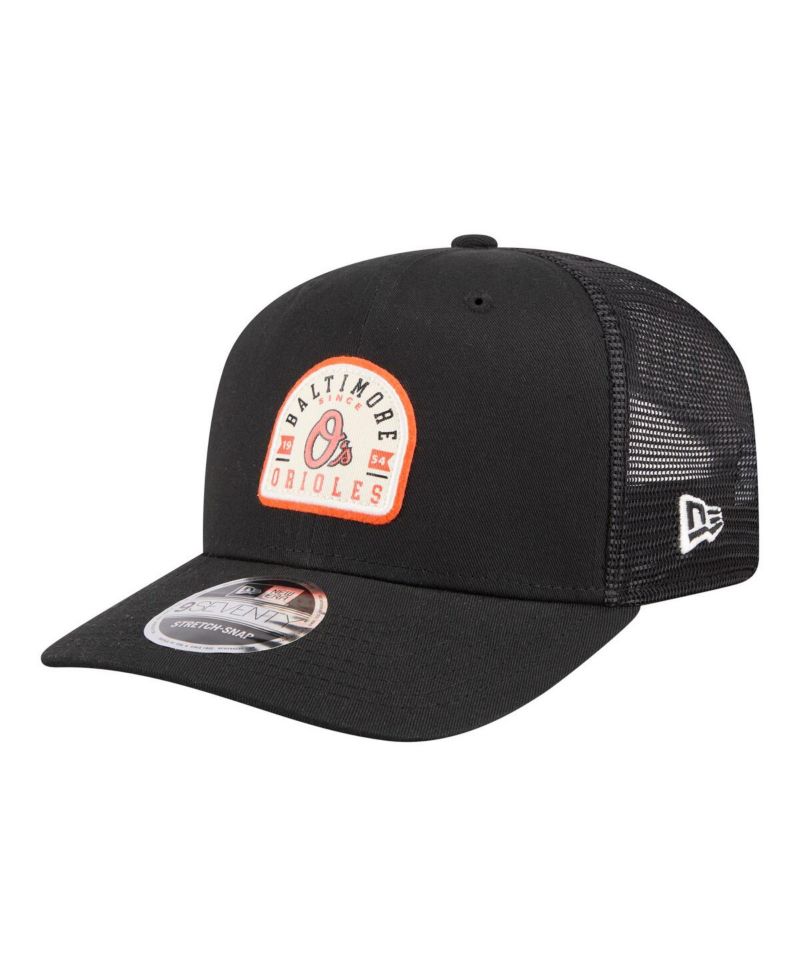 Men's Black Baltimore Orioles Alternate Logo Contest 9SEVENTY Adjustable Trucker Hat