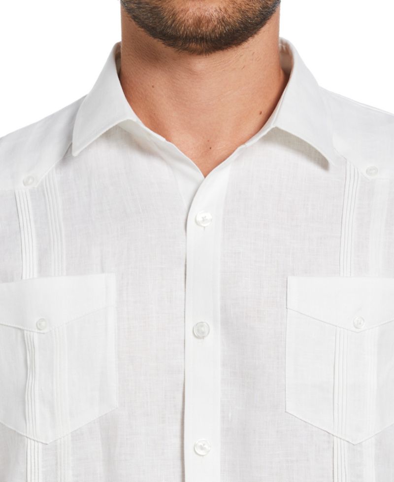 Men's 100% Linen Long Sleeve 4 Pocket Guayabera Shirt