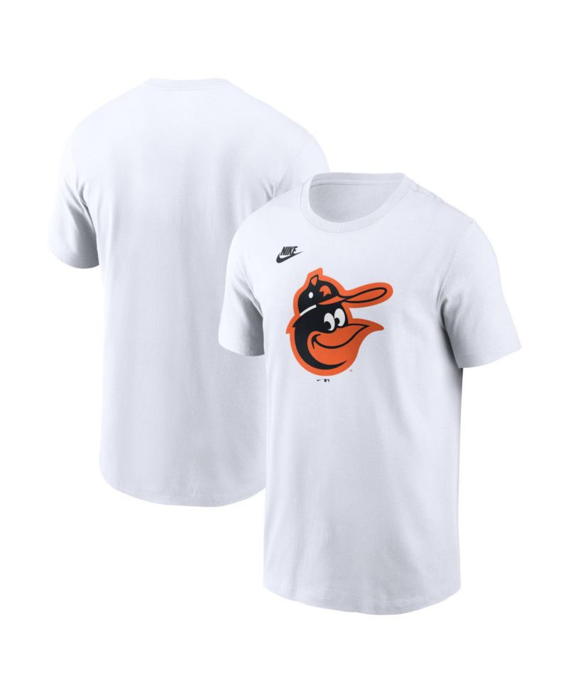 Men's White Baltimore Orioles Cooperstown Collection Logo T-Shirt