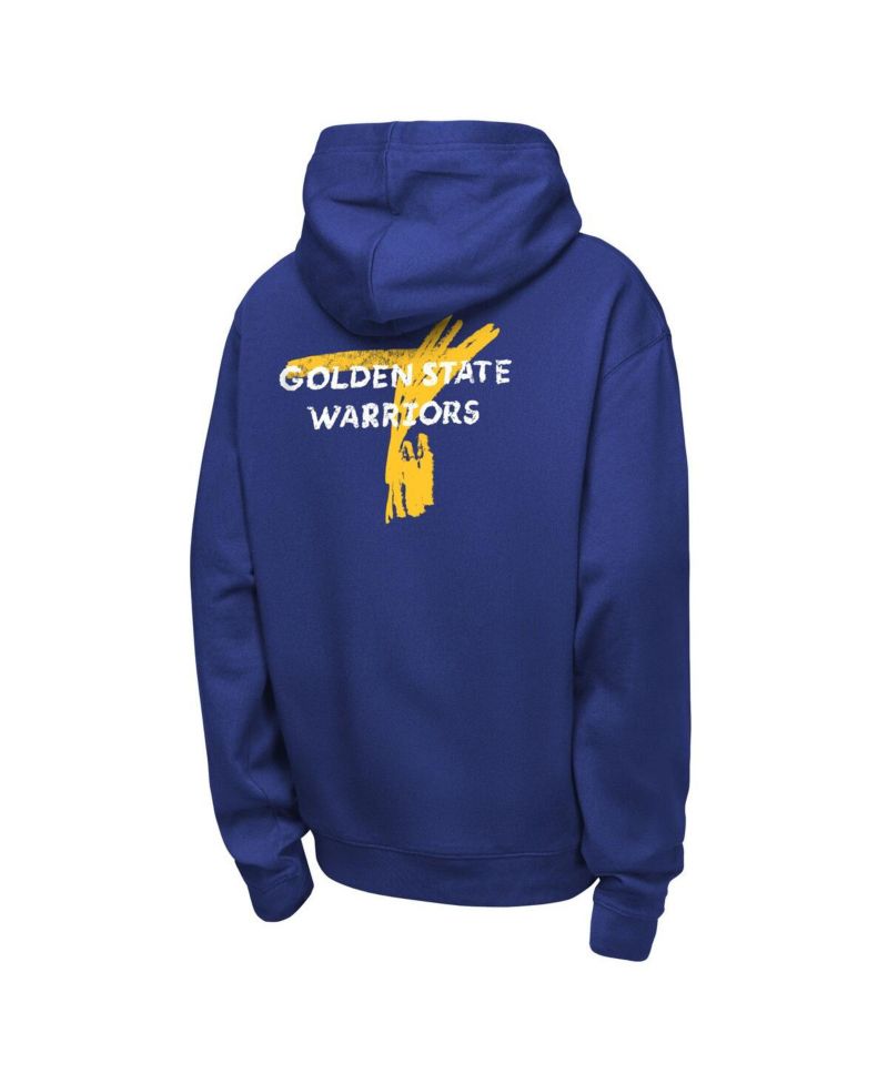 Big Boys and Girls Royal Golden State Warriors Courtside Club Premiere Hoodie