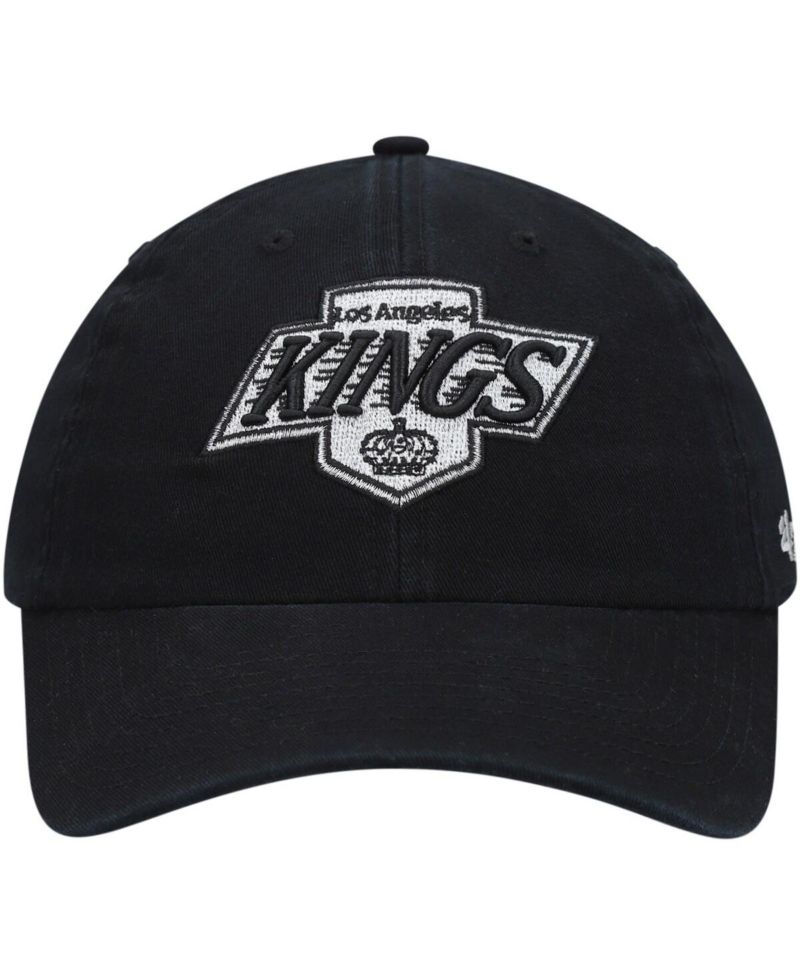 Men's Black Los Angeles Kings Team Clean Up Adjustable Hat
