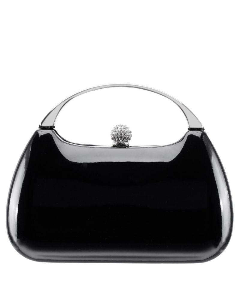 Women's Metallic Minaudiere bag with Metal Handle