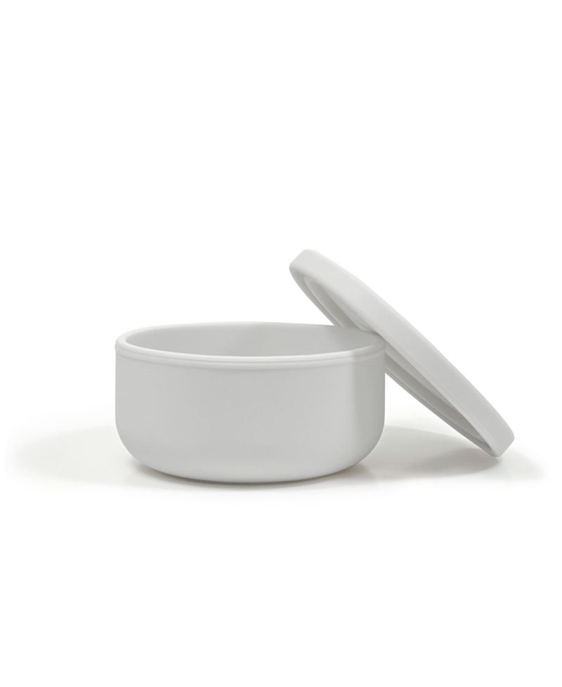 Toddler SiliSnack Silicone Snack Saver, Microwave and Freezer Safe, Grey