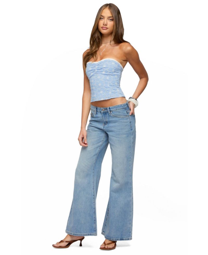 Women's Zeffey Strapless Eyelet Corset