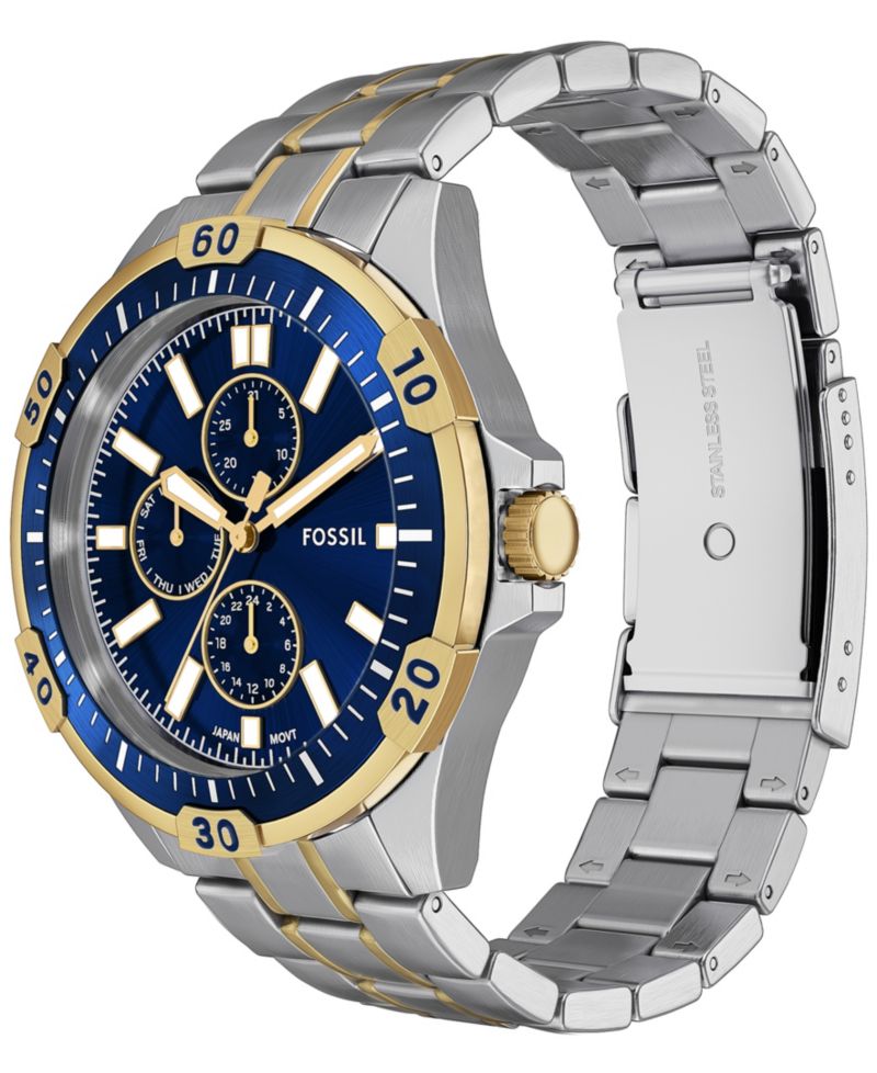 Men's Garrett Multifunction Two-Tone Stainless Steel Watch, 44mm