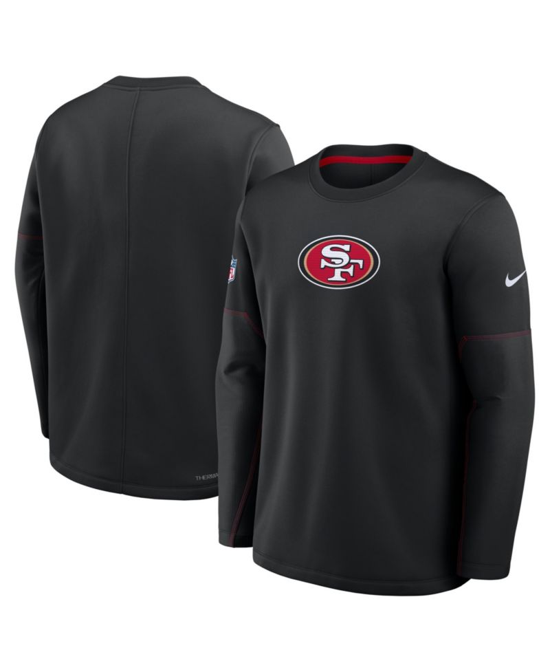 Men's Black San Francisco 49ers Sideline Coaches Team Present Midweight Therma-FIT Sweatshirt