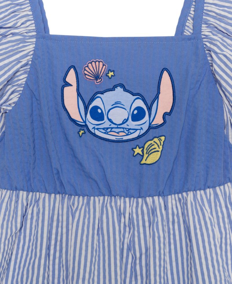 Girls' 2T-6X Stitch Flutter-Sleeve Dress