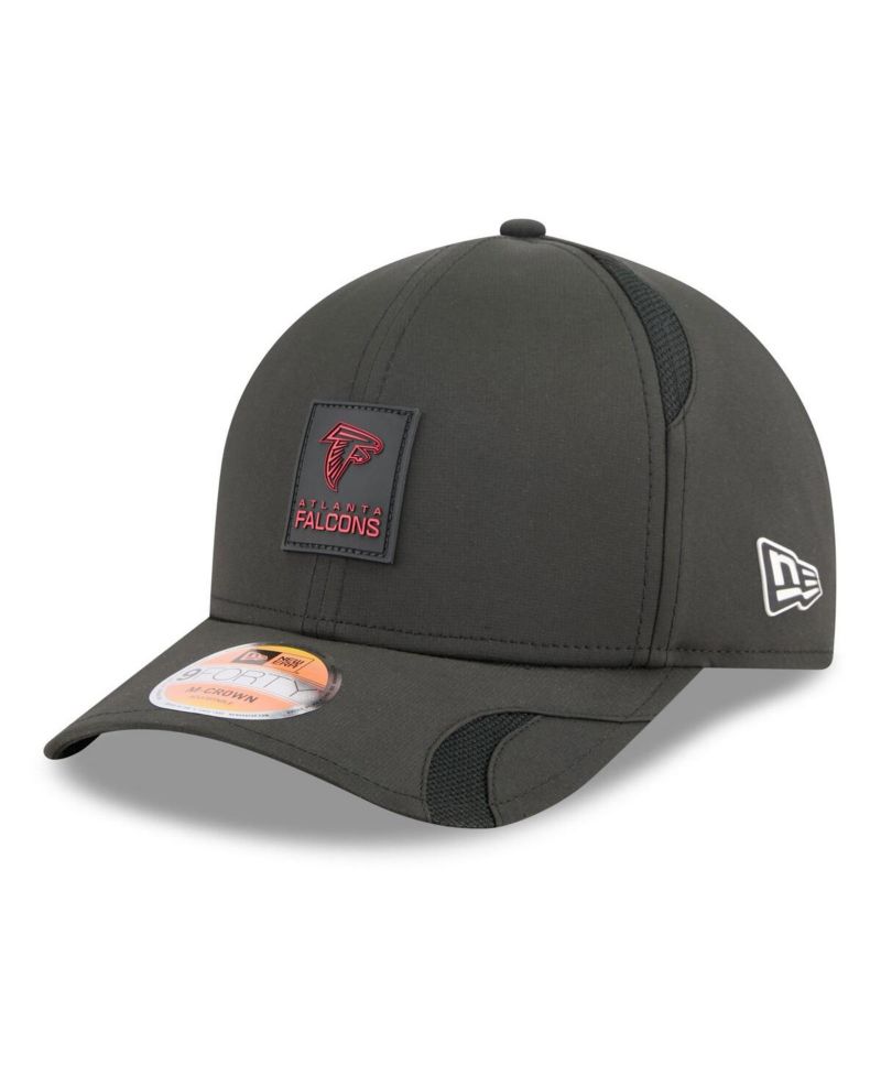 Men's Black Atlanta Falcons 2025 Sideline M-Crown 9FORTY Adjustable Hat