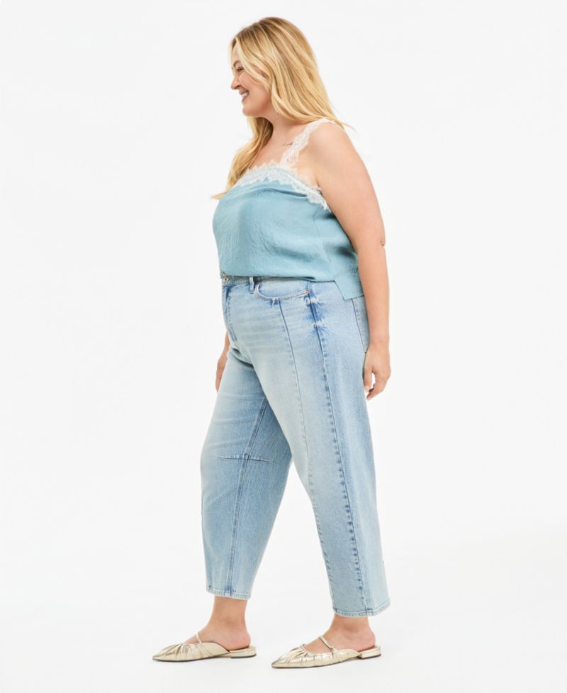 Trendy Plus Size Ames Barrel-Leg Jeans