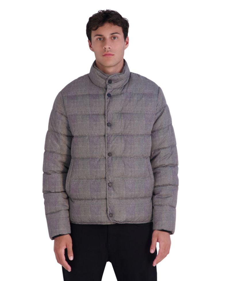 Men's Plaid Lightweight Puffer Jacket