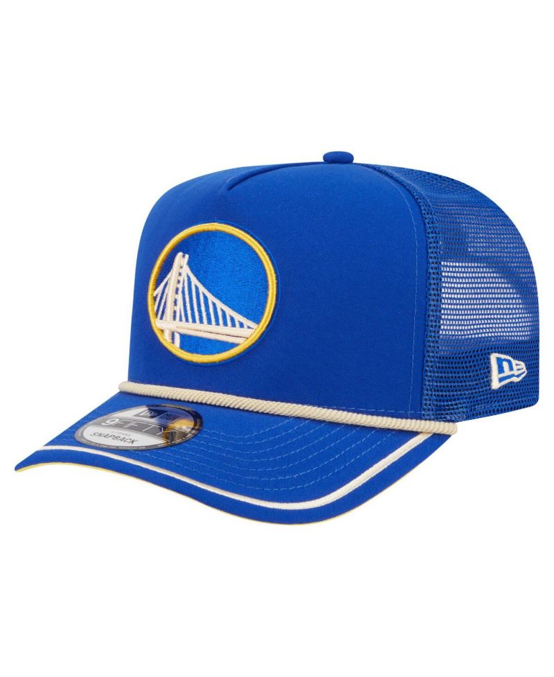 Men's Royal Golden State Warriors Vintage Team Rope A-Frame 9FIFTY Snapback Hat