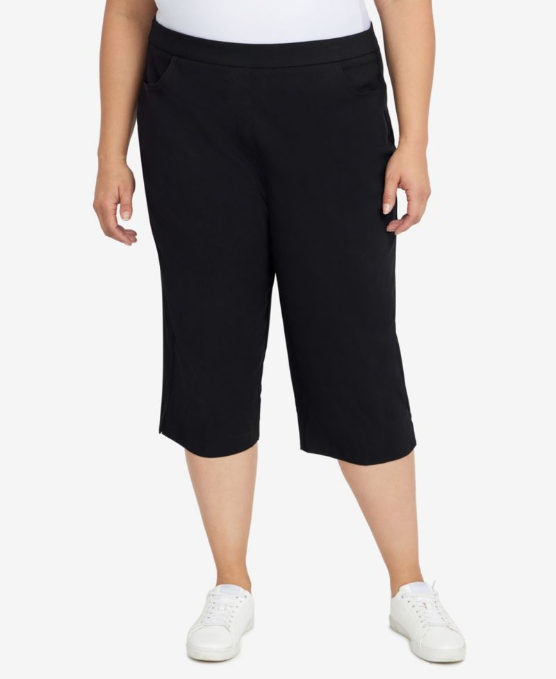 Plus Size Classic Allure Stretch Clamdigger Capri Pant