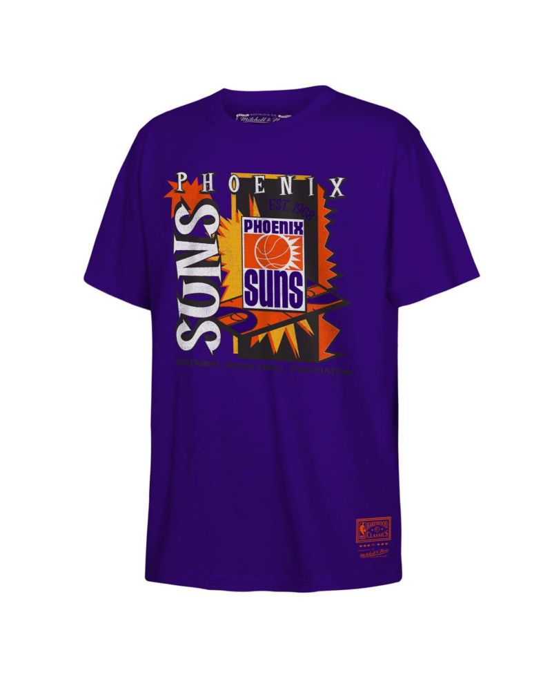 Big Boys and Girls Purple Phoenix Suns Retro '90s Poster T-Shirt