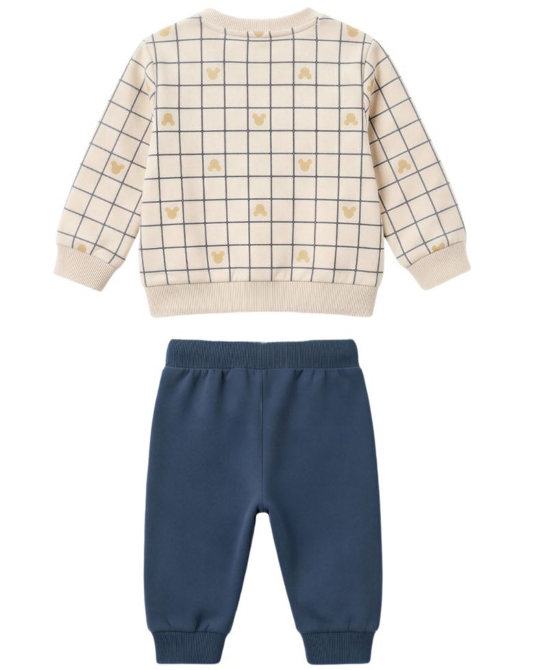 Baby Boys' Mickey Jogger Long-Sleeve Crewneck Sweatshirt and Jogger Pants, 2-Piece Set