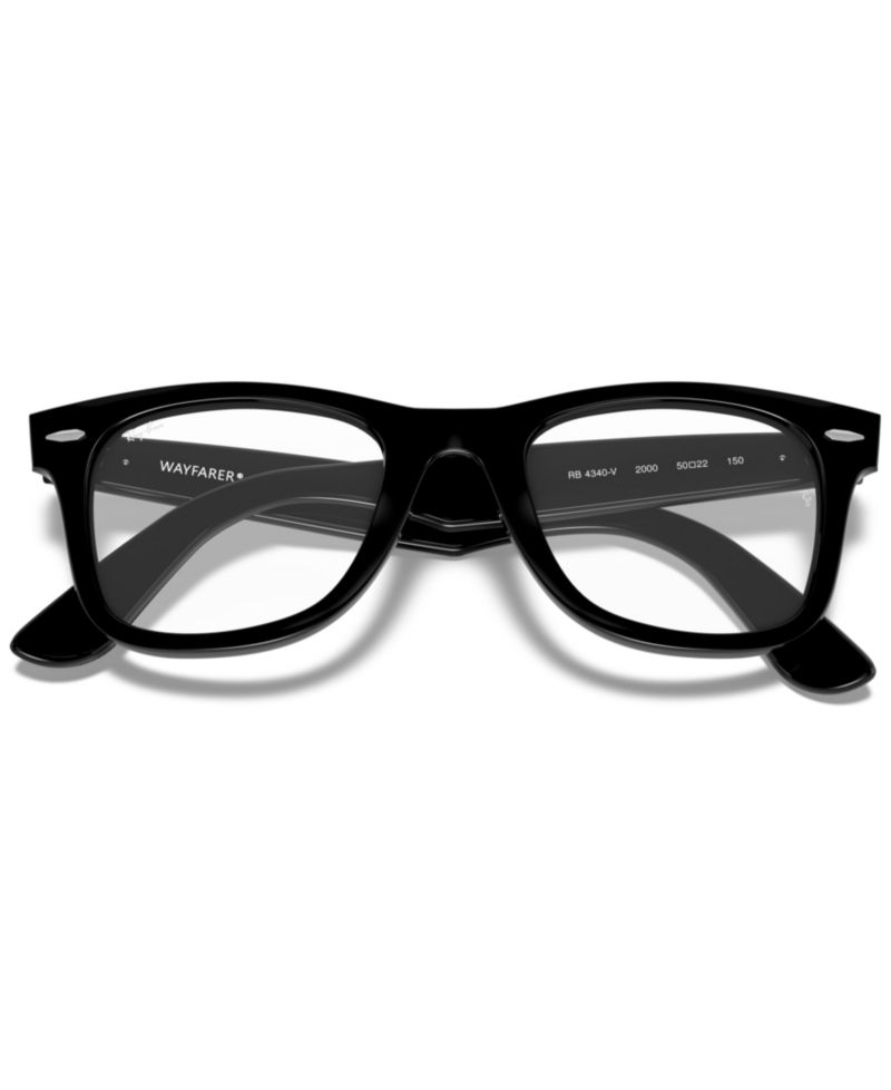 Unisex Square Plastic RB4340V Wayfarer Ease Optics Eyeglasses