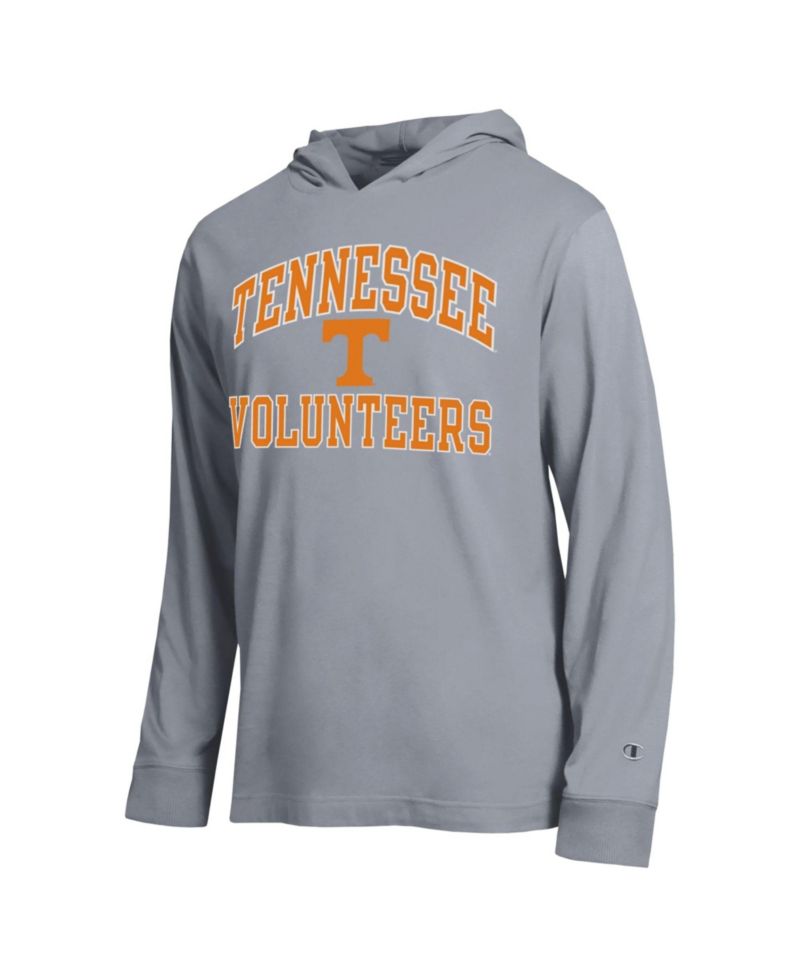 Men's Heather Gray Tennessee Volunteers High Motor All-Star Long Sleeve Hooded T-Shirt
