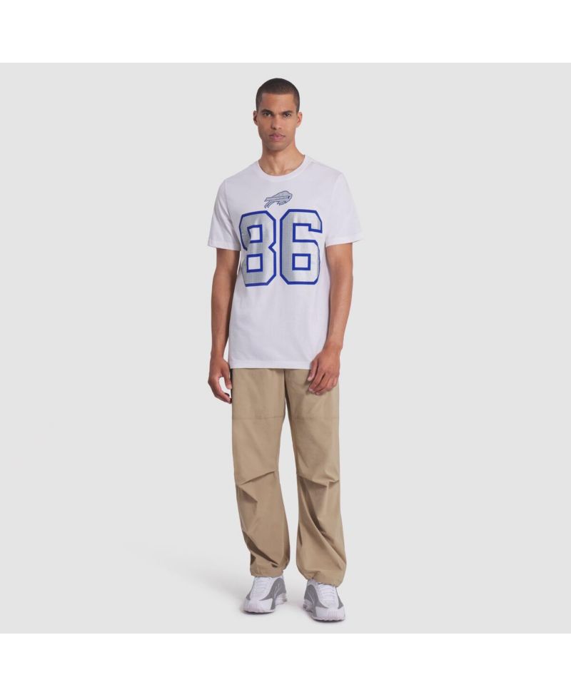 Men's Dalton Kincaid White Buffalo Bills 2025 Rivalries Collection Player Name & Number T-Shirt