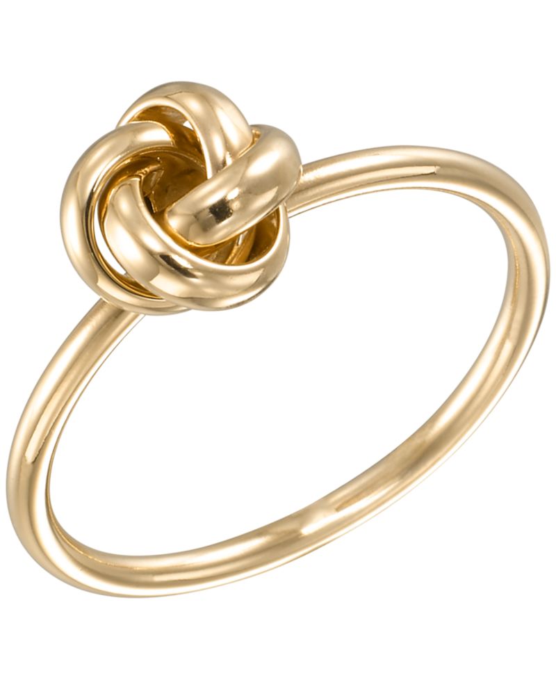 High Polished Loveknot Ring in 10k Yellow Gold