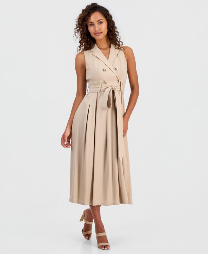 Women's Sleeveless Trench Dress