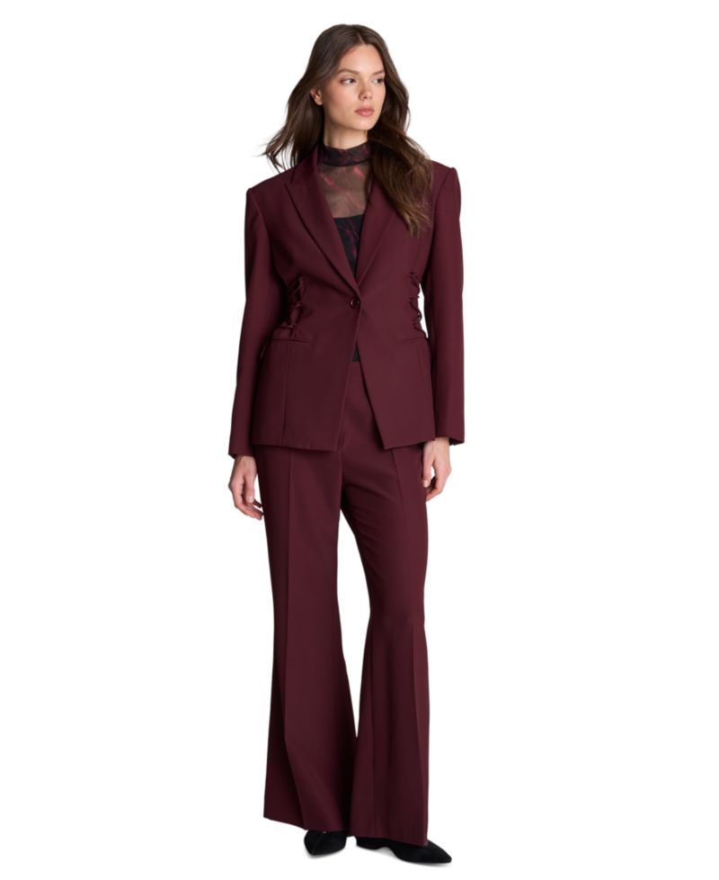 Women's Side lacing One Button Blazer