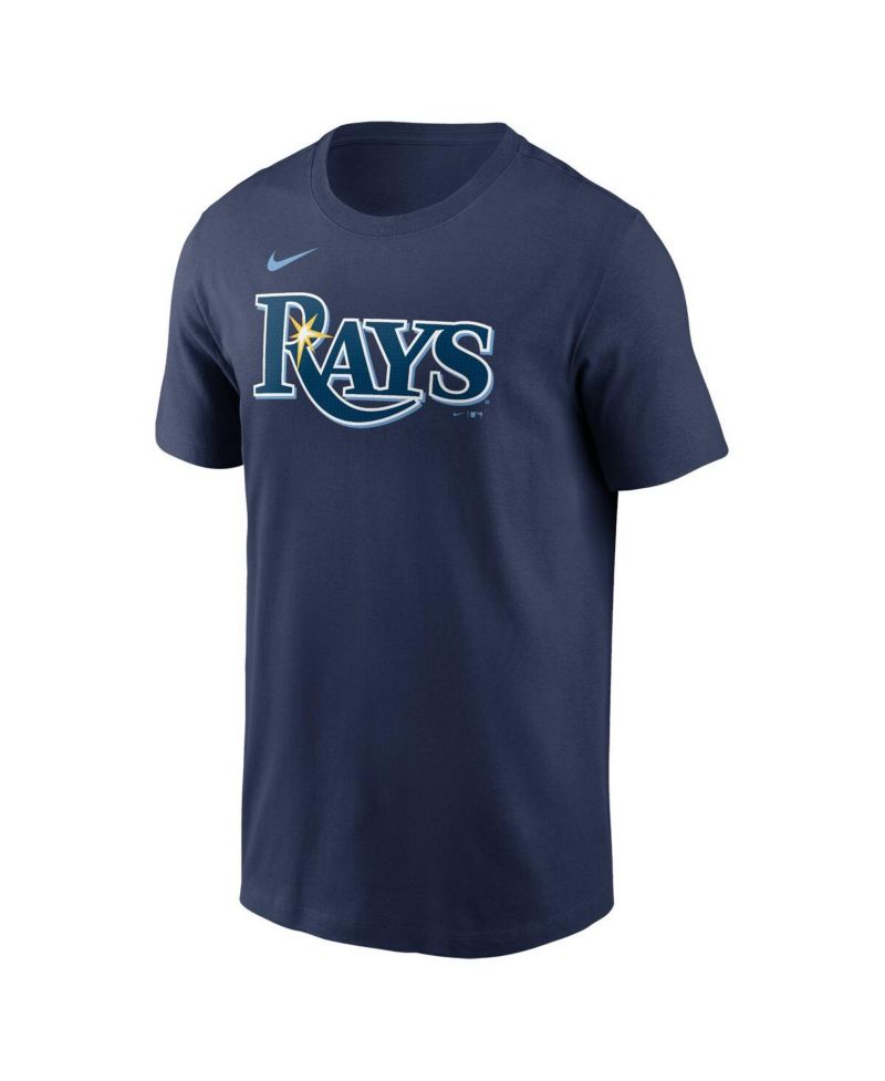 Men's Navy Tampa Bay Rays Fuse Wordmark T-shirt