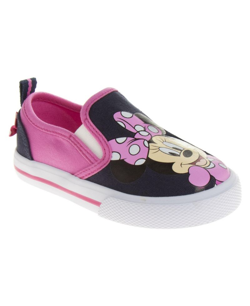 Toddler Girls Mouse Slip On Canvas Sneakers Casual Ready Comfort Fit