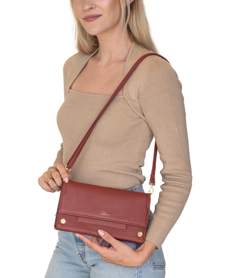 AJ Mini Leather Crossbody Clutch