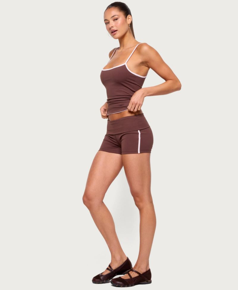 Women's Ambar Contrast-Stripe Mid-Rise Shorts, 2" Inseam