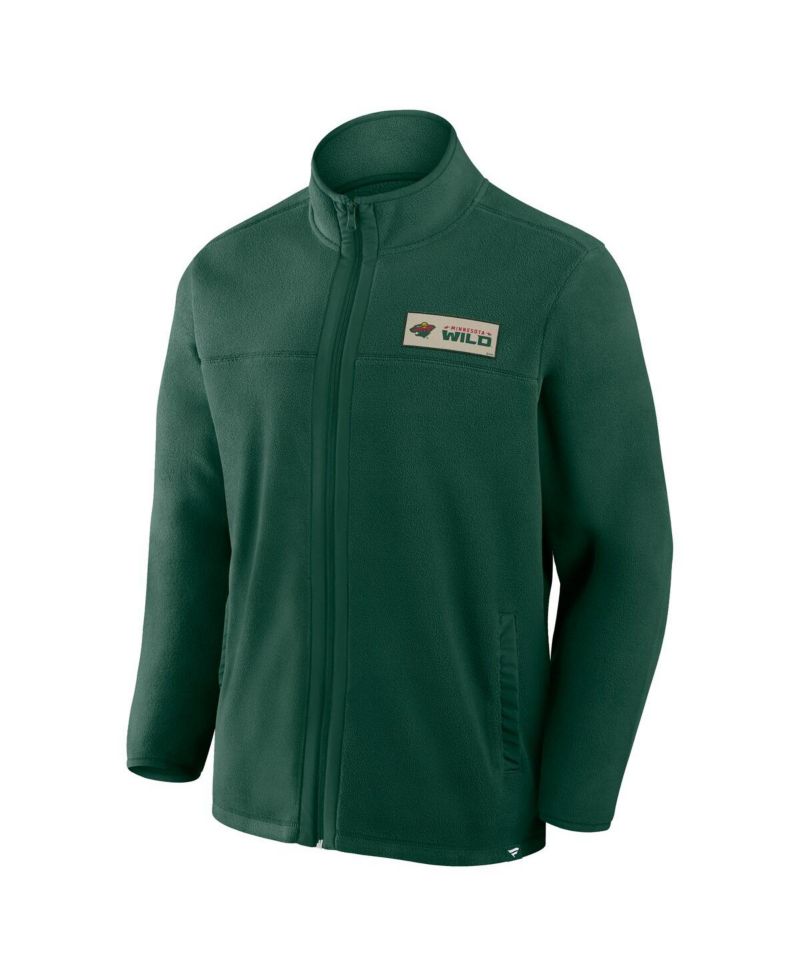 Men's Green Minnesota Wild Home Ice Fleece Full-Zip Jacket