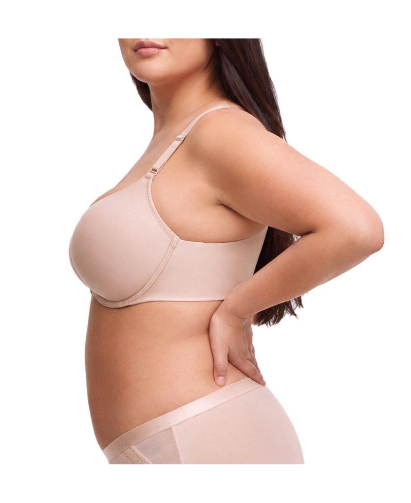 Women's XO Plunge Push-Up Smooth Bra with Crisscross Design