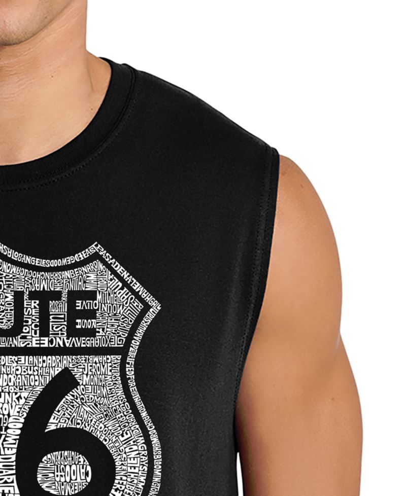 Men's Route 66 Vintage Highway Shield Graphic Tank Top