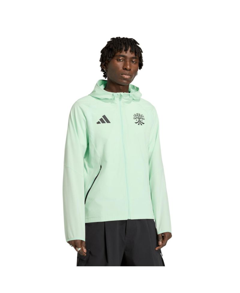 Men's Green Austin FC Tiro Travel Full-Zip Hooded Windbreaker Jacket