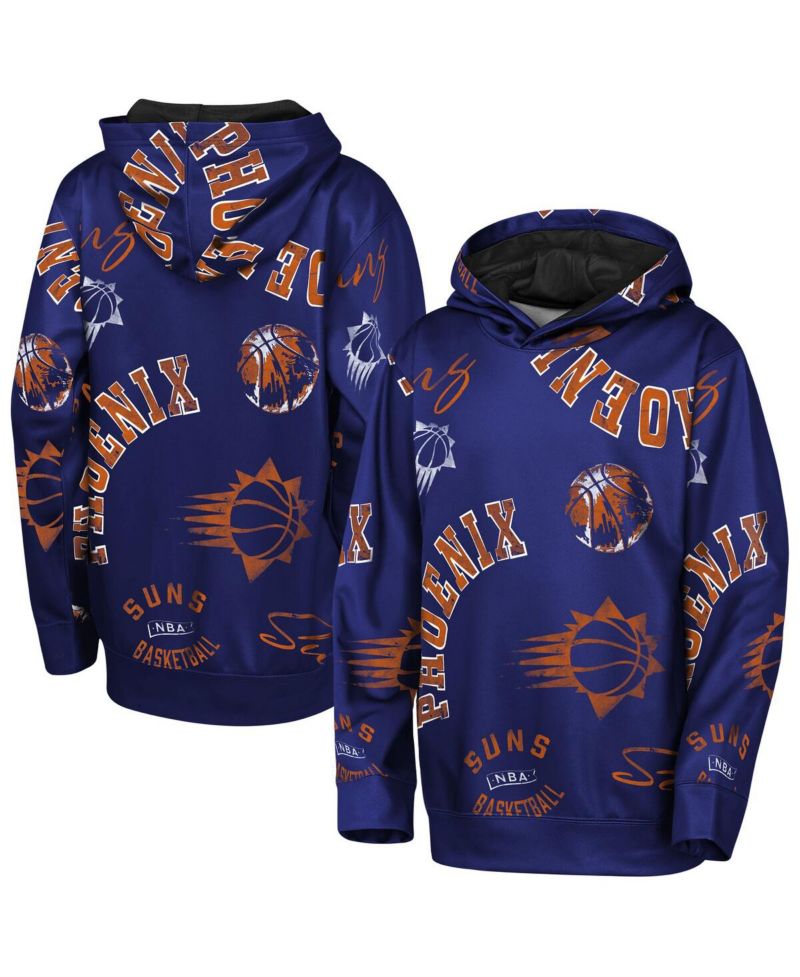 Big Boys and Girls Purple Phoenix Suns Moving Violation Hoodie