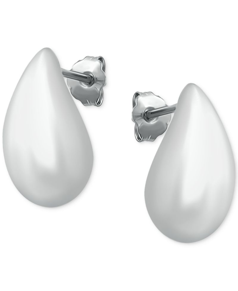 Polished Teardrop Stud Earrings