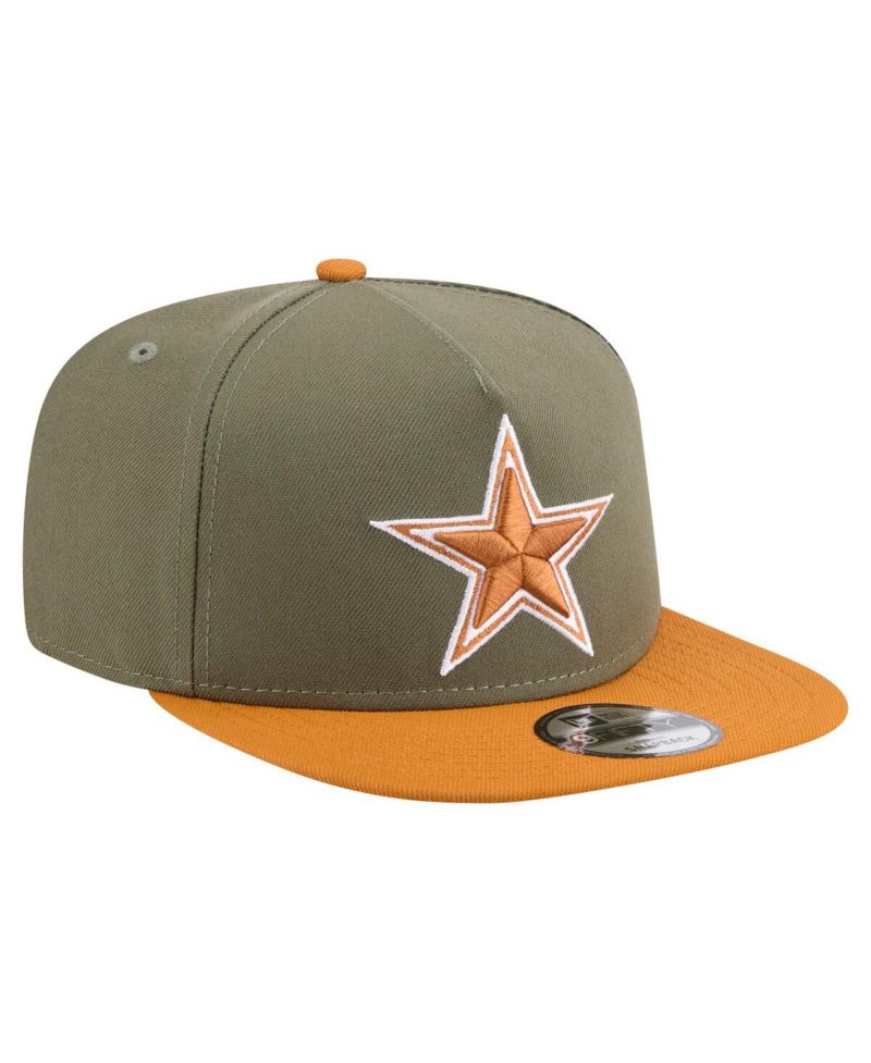 Men's Olive/Brown Dallas Cowboys Two-Tone A-Frame 9FIFTY Snapback Hat