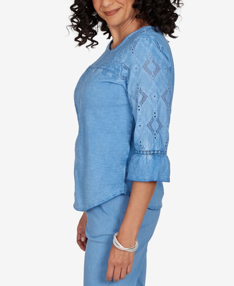Women's Provence Center Diamond Tonal Applique Top