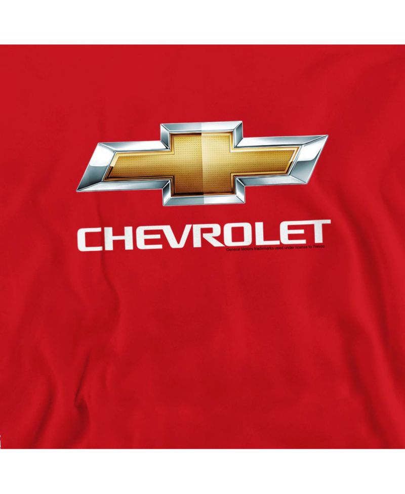 Men's Chevrolet Chevy Bowtie Stacked Long-Sleeve Graphic Crewneck Sweatshirt