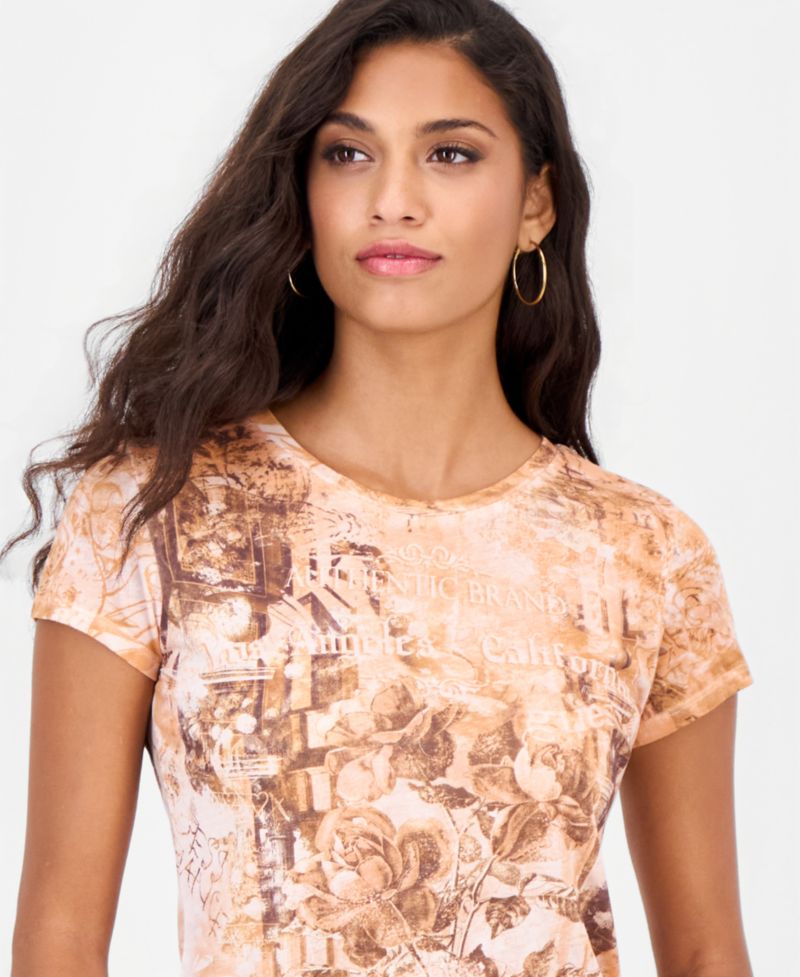 Women's Rose Pillars R4 Retro Graphic T-Shirt