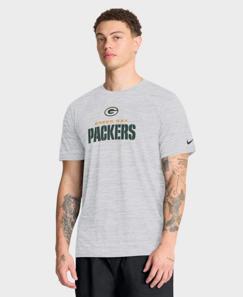 Men's Ash Green Bay Packers Velocity Endurance Run Dri-FIT T-Shirt