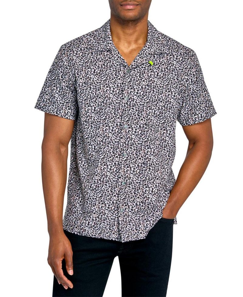 Men's Regular Fit Performance Stretch Short Sleeve Camp Shirt