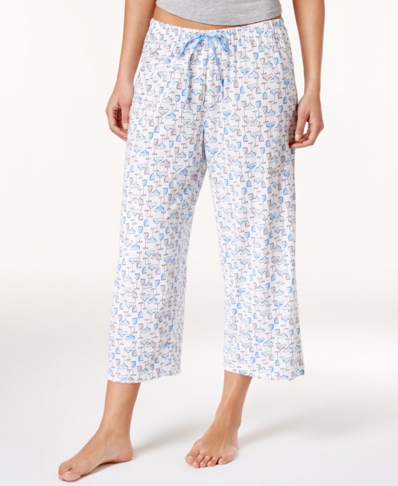 Women's Sleepwell Printed Knit Capri Pajama Pant Made with Temperature Regulating Technology